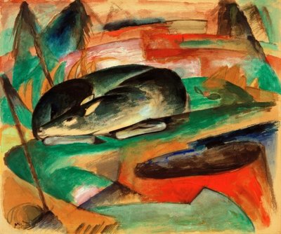 Sleeping Deer by Franz Marc